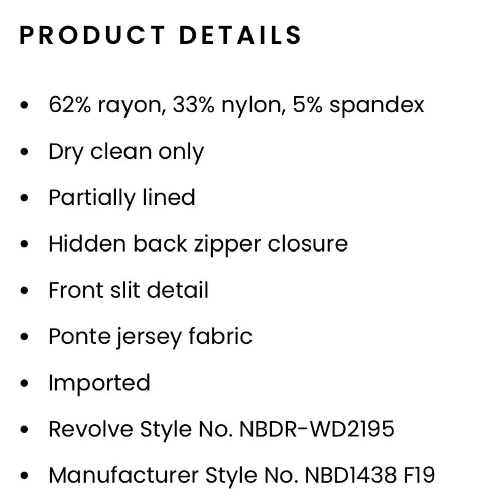 NWT Thom Midi Dress Square neck Bodycon Cocktail Black Revolve sz Small - Picture 4 of 4